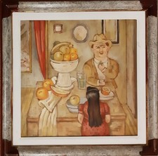 ROBERTO SGUANCI - OMAGGIO A BOTERO - OLIO SU CARTONE - CM.44x44