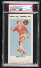1961 Nabisco Shredded Wheat Champions of Sport Bobby Charlton #12 PSA 7 3q4