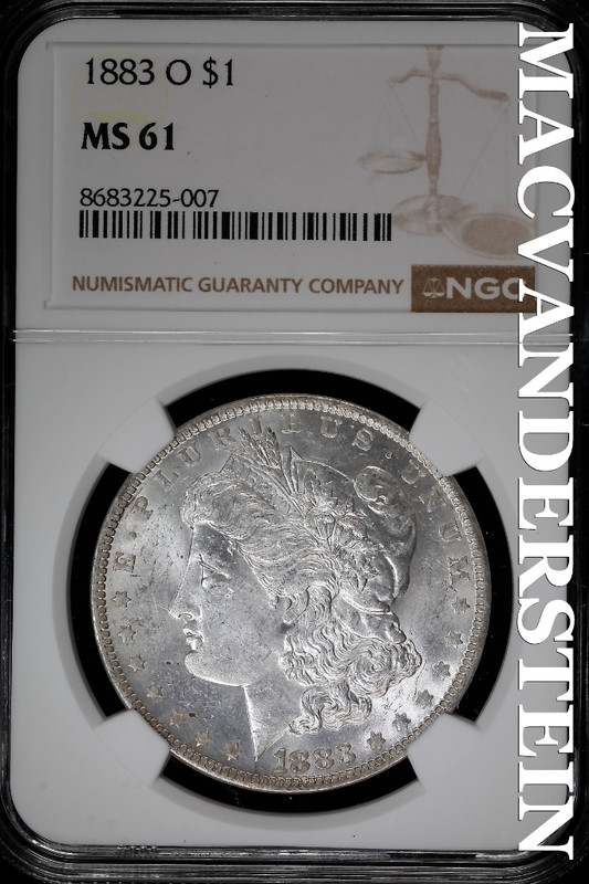 1883-O Morgan Dollar- Silver- NGC MS61 Lustrous- #SLA645