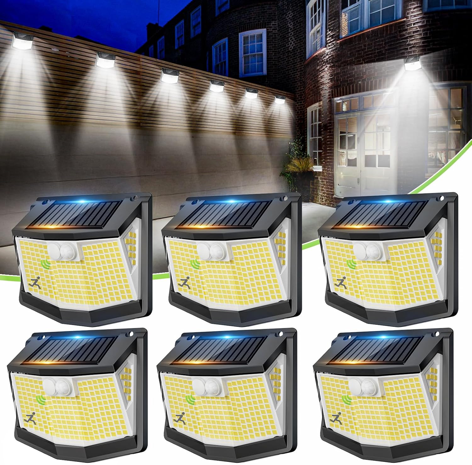 Luci Solari LED per Giardino e Balcone - 248 LED Design Moderno IP65