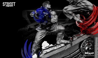 3D gedruckt 16K Resin Ryu Street Fighter UNBEMALT WICKED Fan Made 1:6 Scale