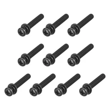 M5 x 30mm Phillips Machine Screws with Spring Washer and Plain Washers 10pcs