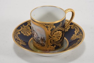 Q99V69 Antique Porcelain Cup with UT France Marked and Hand Painted
