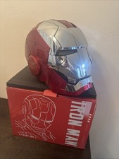 US AUTOKING Iron Man MK5 1:1 Helmet Wearable Voice-control Silver Mask Cosplay