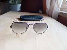 Ray-ban Aviator Rb3025 Tg 55 Viola Lenti Fume' Ottime Cond. Pari Al Nuovo A933