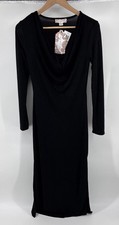 New Band of the Free Black Cowl Neck Bodycon Midi Dress Women’s Small NWT