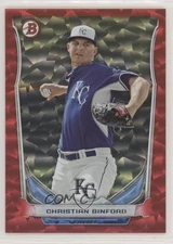 2014 Bowman Draft Top Prospects Red Ice /150 Christian Binford #TP-65