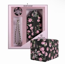 Velvet Caviar Pink Floral Phone Accessories Set with Bag, Ring, Strap