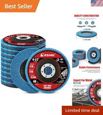 Flap Discs 40 Grit, 4 1/2 x 7/8-Inch Flap Sanding Disc, Type 29 Zirconia Grin...