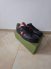GUCCI ACE Sneaker BEE bestickte Biene schwarz Herren Größe 46 Neuware