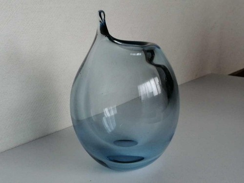 Per Lütken Glas Vase für Holmegaard, signiert - 50er Jahre skandinavisch Vintage