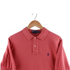 Polo Ralph Lauren Men's Salmon Pink Short Sleeve Polo Shirt Classic Fit Size L