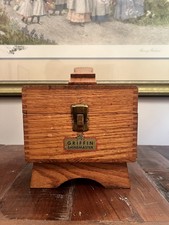 Vintage Griffin Shinemaster wooden shoe shine box