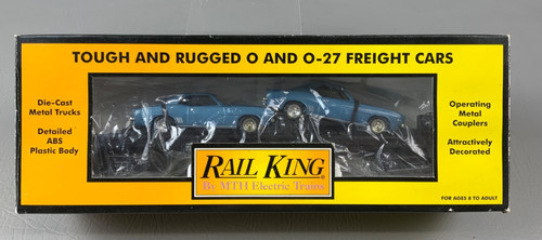 Coche plano de transporte automático MTH Rail King MTH con artículo Ertl 69 Camaros #30-7634 | Zustand: New