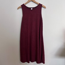 Old Navy Maroon Burgundy Wine Cozy Trapeze Swing Dress Size Medium