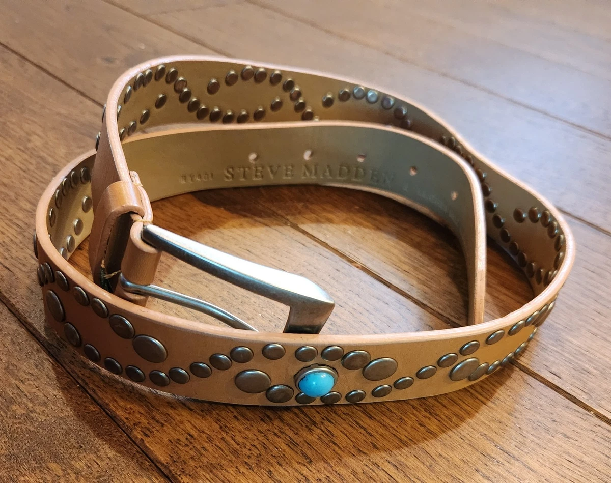 Steve Madden Olive Green Belt with Shiny Silver Buckle Classic Belt - Olive Green main image 3
