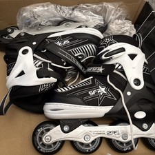 SFR Pulsar Silver Adjustable Adults/Childrens Inline Skates / Rollerblades