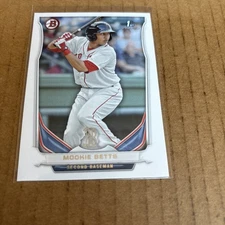2014 Bowman 1st MOOKIE BETTS RC ROOKIE #BP100 Boston Red Sox Baseball Card (f3)