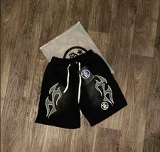 Hellstar Shorts Black Size S Flame