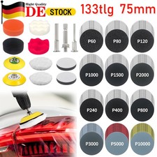 133tlg,Set Politur Polierschwamm Akkuschrauber Polierpads Polieraufsatz Für Auto