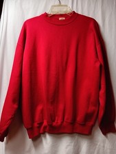 Vintage 80s/90s Players Club Red Blank Crewneck Sweatshirt Made In USA X-Large