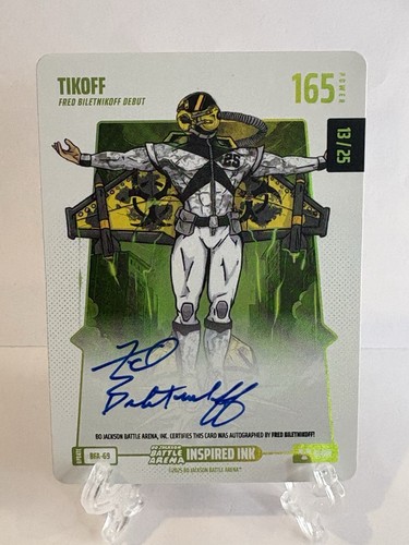 Bo Jackson Battle Arena #BFA-69 Tikoff Glow Auto /25 Fred Biletnikoff SSP