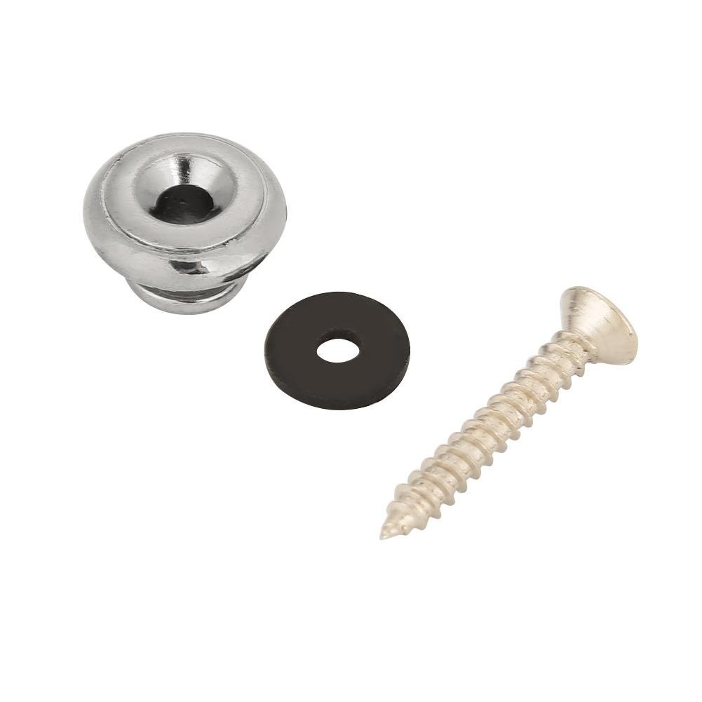 Tbest 10Pcs Mushrooms Head Guitar Strap Buttons Strap Locks Metal End Pin with