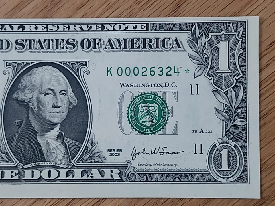 2003 $1 "STAR NOTE" DALLAS DISTRICT UNC/GEM K00026324* 000 START 2 OF 3 CONS SER - Image 4 of 4