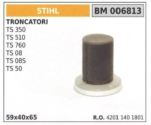 Luftfilter Stihl FüR Trennwerkzeug Ts 350 510 760 08 08S 50 006813-image