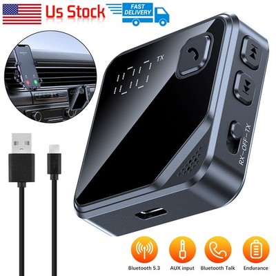 2-IN-1 Bluetooth 5.4 Transmitter Receiver Wireless Audio 3.5mm Jack Aux Adapter