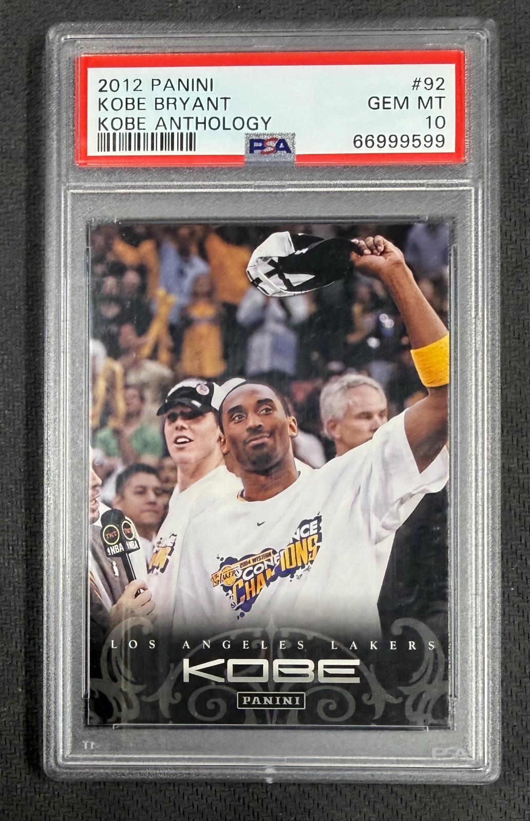 Kobe Bryant 2012 Panini Kobe Anthology Los Angeles Lakers Card #92 PSA 10