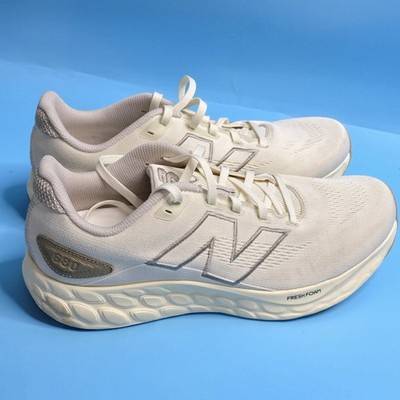 New Balance Fresh Foam 680 V8 D Wide NB Beige Grey Women Running W680RC8 Sz 10.5