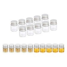 PATIKIL 5ml Clear Glass Vials, 20 Pack Small Liquid Sample Vial with Screw Caps