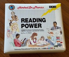HOOKED ON PHONICS set READING POWER vtg SRA Cassette Tapes BOOK w 100 Cards 1992