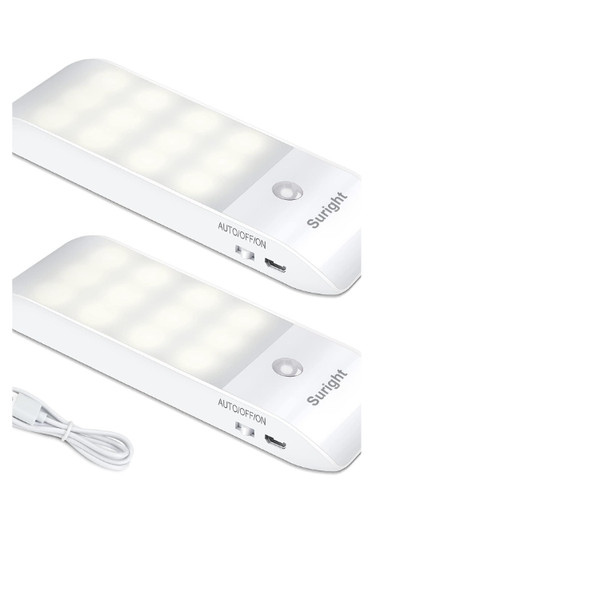LED Nachtlicht Bewegungsmelder 2 StüCk USB Aufladbar 3 Modi Auto EIN AUS-image