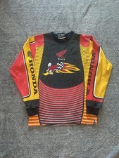 Vintage Honda Shirt Mens Medium Multicolor Racing Graphic All Over Print 90s
