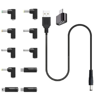 USB to DC 5V Power Cord, Universal DC 5.5X2.1Mm Plug Jack Charging Cable with 10
