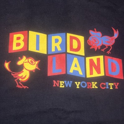 Rare Bird Land Birdland New York City Jazz Club Birds Logo Shirt Adult Large New
