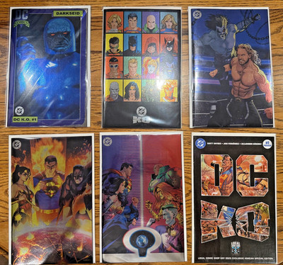 DC K.O. #1 : 5 foil cover books & 1 K.O. ashcan lot of 6 books