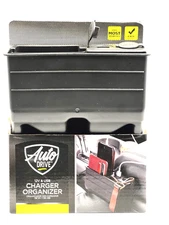 Auto Drive 12V Vehicle USB Charger & Organizer - Compact Console Accessory - New