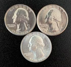 1776-1976-P D S Uncirculated Washington Quarter 3-Coin Set  S quarter is SILVER