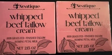 Neatique Whipped Beef Tallow Cream Jasmine 2.15 oz - Lot of 2
