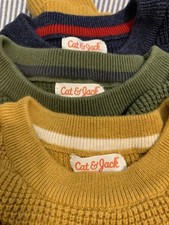 CAT  JACK Lightweight Cotton Sweaters LOT LARGE 12 14 BOYS KIDS Blue Green Gold