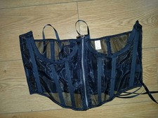 Serre Taille Corset Sein Nu Noir T XXXL / 44 Neuf