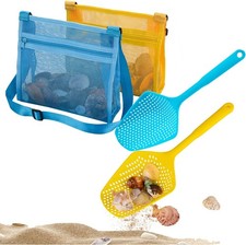 Beach Mesh Shovel with Bag Shell Bags for Yellow blue