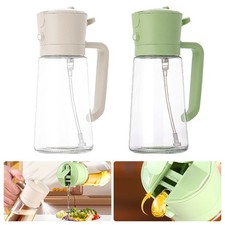 2-in-1 Oil Spray Bottle Refilable Glass BBQ Cooking Olive Oil Spray Dispenser.