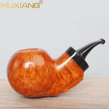 MUXIANG Briar Wooden Freehand Pipe Small Pocket Tobacco Pipe Burl Apple Pipe