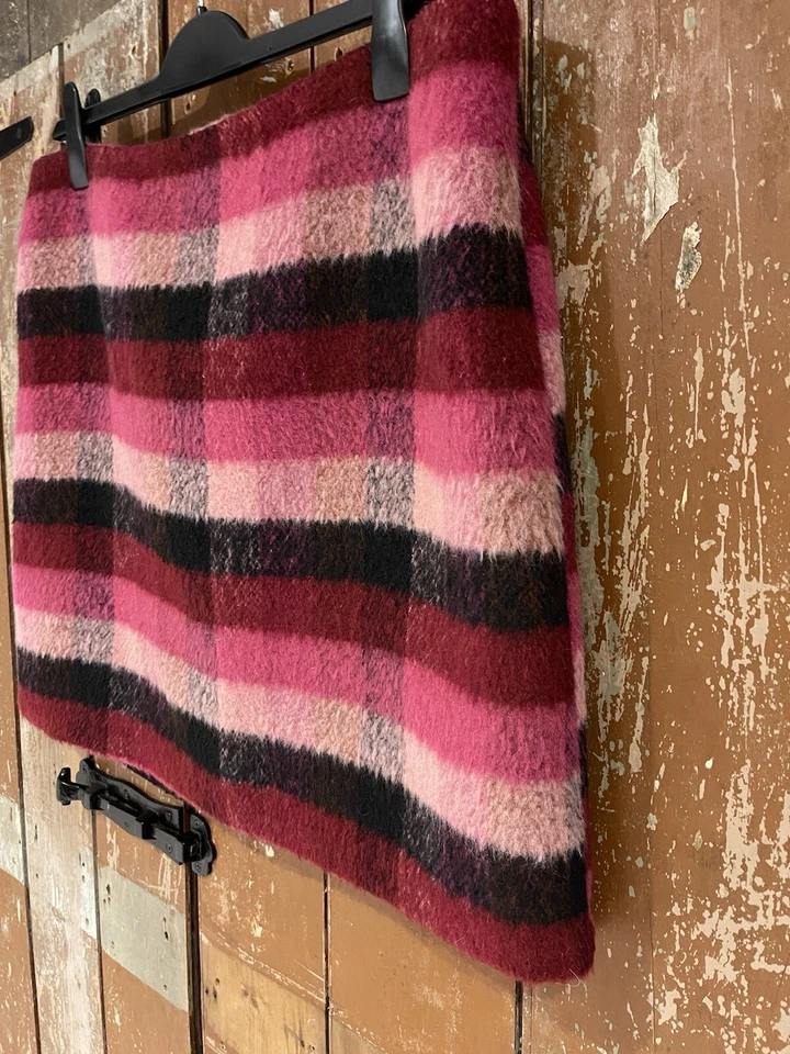 Falda George Línea A Rosa Cuadros Mezcla Mezcla Lana Forrada Invierno Inteligente Informal Reino Unido 18 Foto 4 de 4