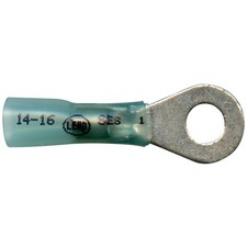 Heat Shrink Solder Ring Terminal 16-14 Gauge 1/4" Stud - USA - 10 Pack
