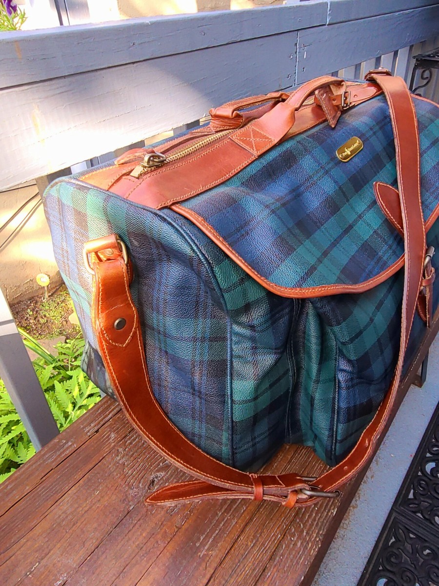 RALPH LAUREN VINTAGE GREEN BLACKWATCH PLAID TRAVEL BAG | eBay
